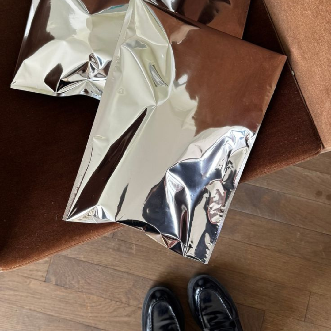 Custom Shipping Bag Silver
